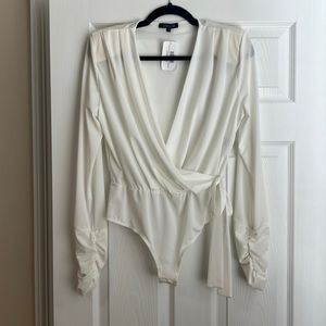 Cream Satin Bodysuit